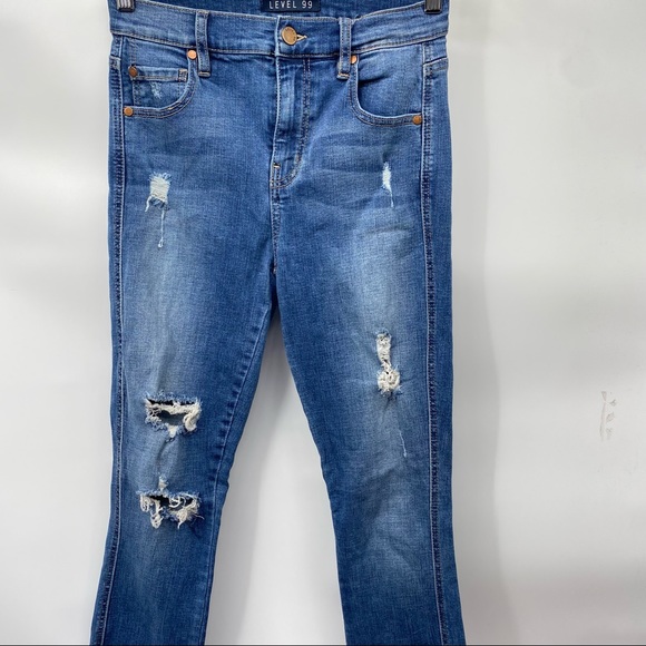 Anthropologie Level 99 Dark Wash Skinny Jeans Size 2 - Picture 4 of 7